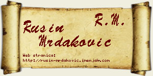 Rusin Mrdaković vizit kartica